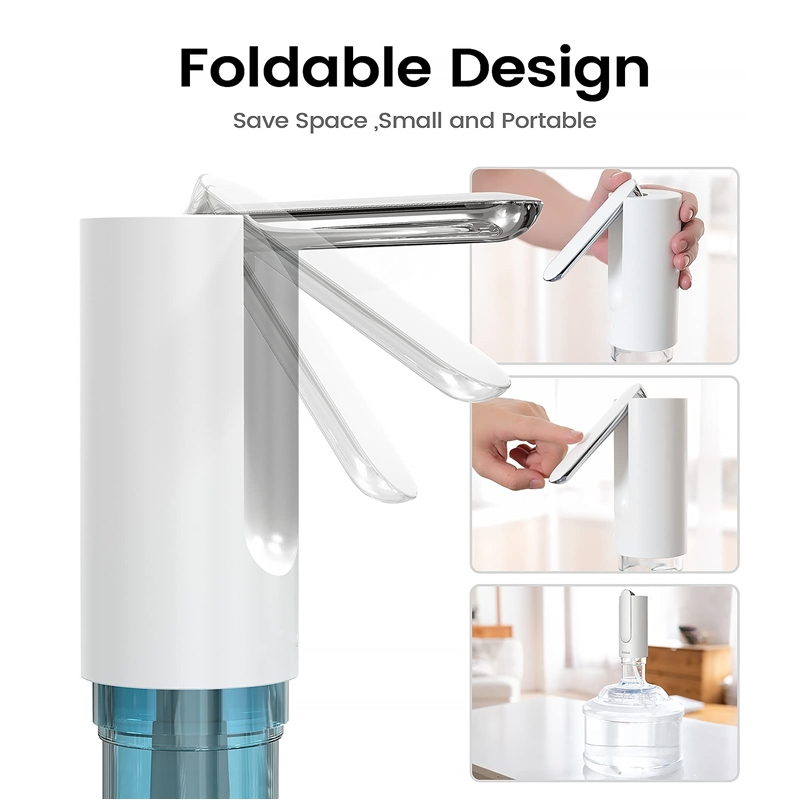 5 Gallon Water Dispenser Foldable Bottle Water Pump Dispenser Portable Electric Drinking Water Pump Automatic Water Dispenser USB Charging for Home Kitchen Office Camping