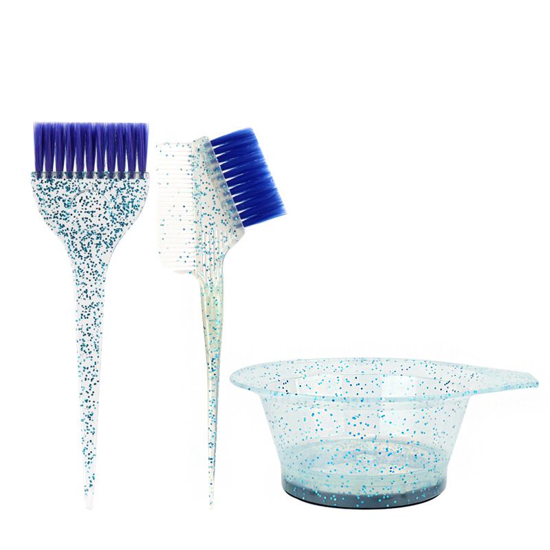 Coloring Hair Dye Brushes Plastic Easy Clean Mixing Bowl Home Salon Barber Tinting Brush Hairdressing DIY Haircut Accessories