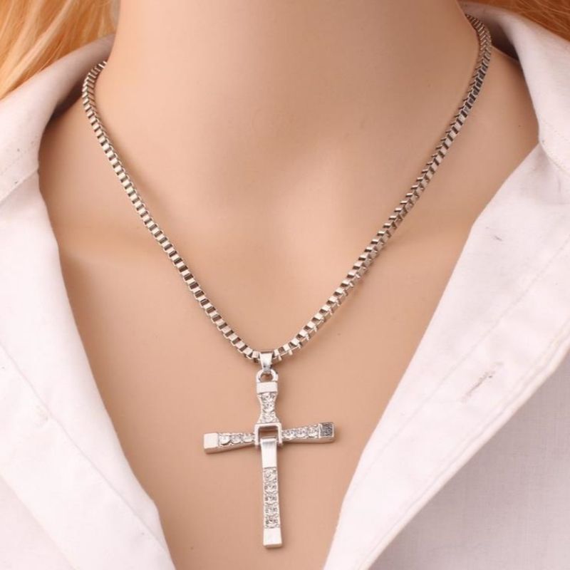 Cross necklace, men's  women's pendant necklace, unisex jewelry free shipping 