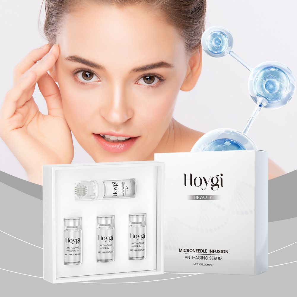 Hoygi Face Serum Niacinamide Whitening Roller Set Shrink Pores Hydrating Brighten Anti-Aging Anti Wrinkle Skin Care Massager Care