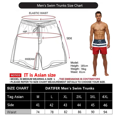 Datifer Brand Beach Shorts Summer Quick Dry Mens Board Swimsuits Man Swim  Trunks Surf Swimwear Male Athletic Running Gym Pants