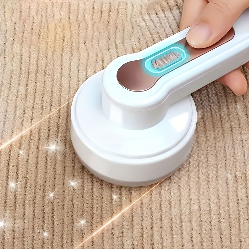 Portable Rechargeable Lint Remover With Cleaning Brush - Effective Fabric Shaver For Clothes, Furniture, And Carpets - Removes Lint Balls, Bobbles, And Fuzz - Includes USB Cable