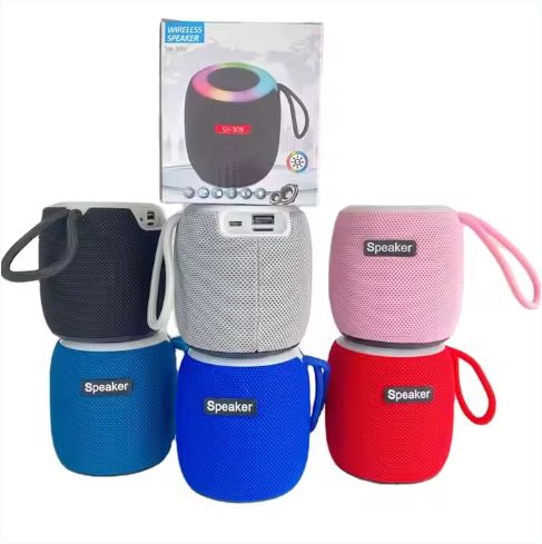 Portable Bluetooth Mini Subwoofer Hifi Pink BT Speakers With RGB Flashing