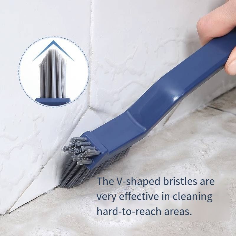 Ergonomic Mini Tile Grout Cleaning Brush Durable Stiff Bristles Reach Hard-to-Clean Narrow Gaps Suitable For Bathroom, Toilet, Kitchen Sink Edge Household Stain Removal Cleaning Accessory