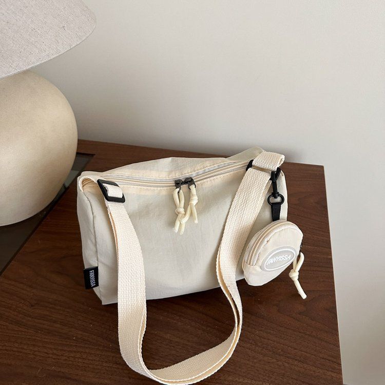 Nylon Fabric Bag Korean Casual Tote Bag Versatile Shoulder Crossbody Lightweight Saddle Bag
