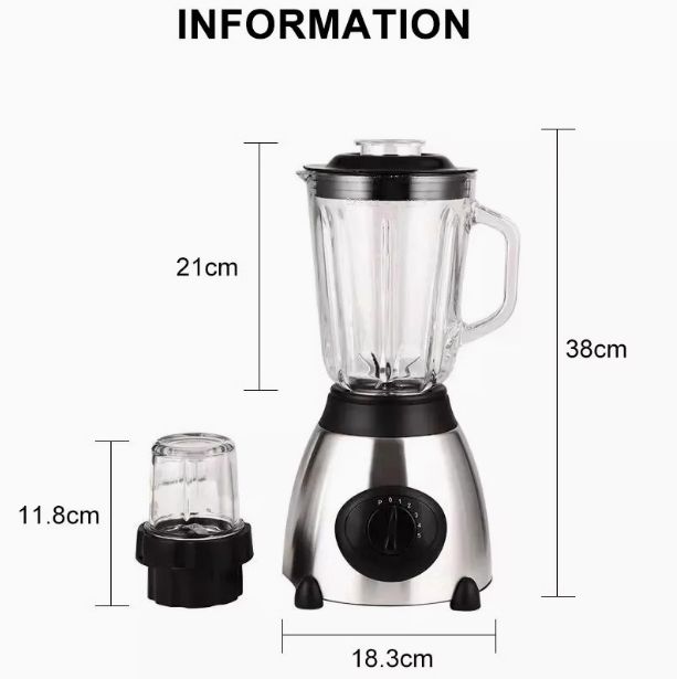 Sinboss High-Performance Super Blender Glass Cup Mixer 1000W - 1.5L