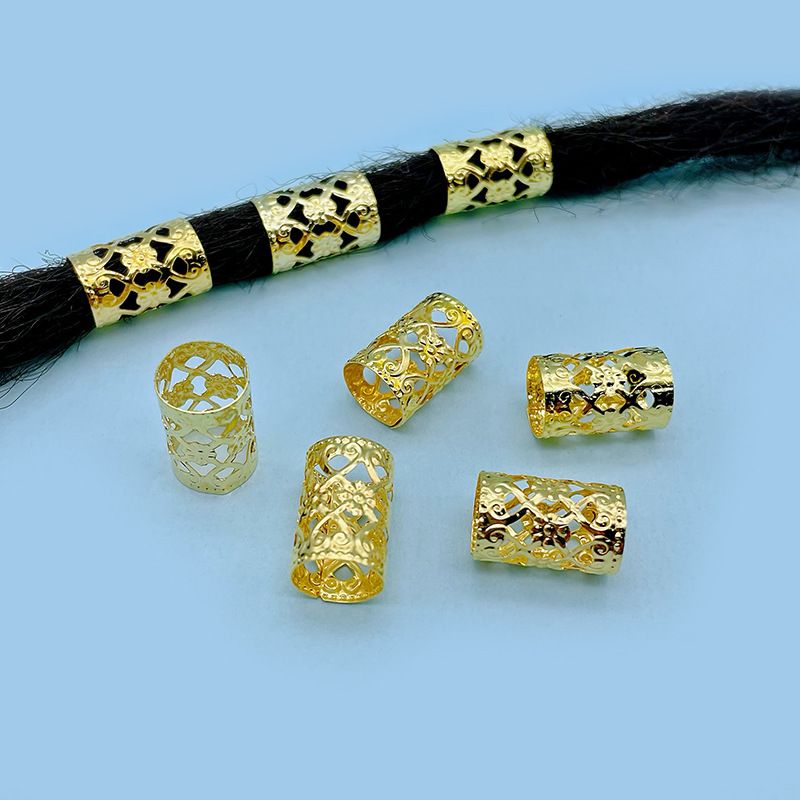 50 pcs Wig ring Dirty Braid Hair Ring 10*15mm Embossed Dirty Braid Hair Buckle Braid Accessories Ring Buckle Hair Accessories CRRSHOP free shipping hair ring