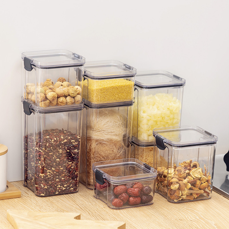 A616 Food Storage Containers for Kitchen & Pantry Organization - Plastic Food Storage Containers with Easy Lock Lids - Stackable Sugar, Flour & Cereal Containers