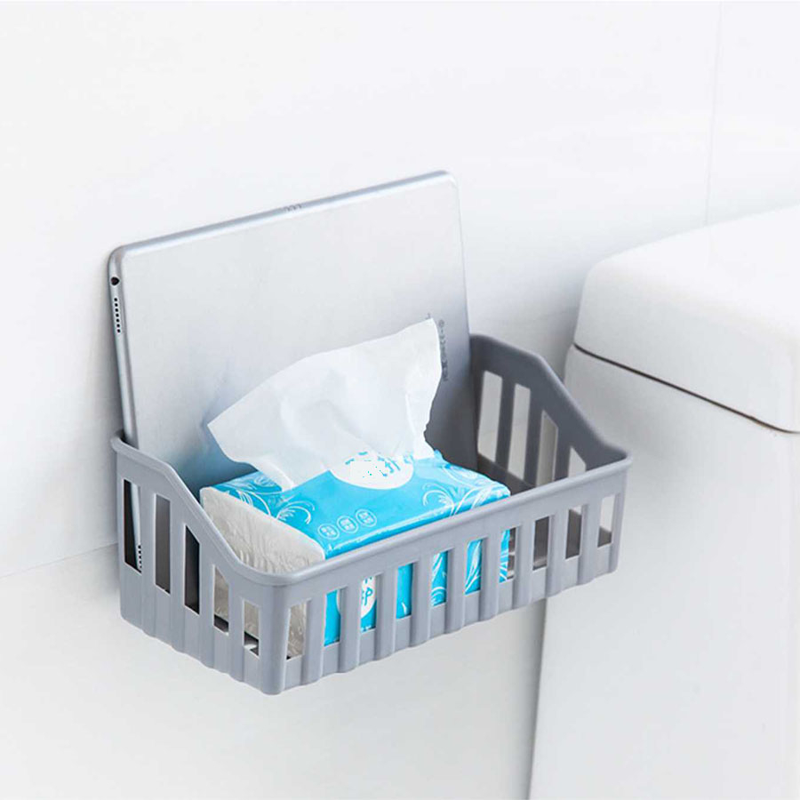 Hangable Storage Basket Bathroom Hanging Baskets Household Plastic Kitchen Bathroom Shower Storage Wall Hanging Basket