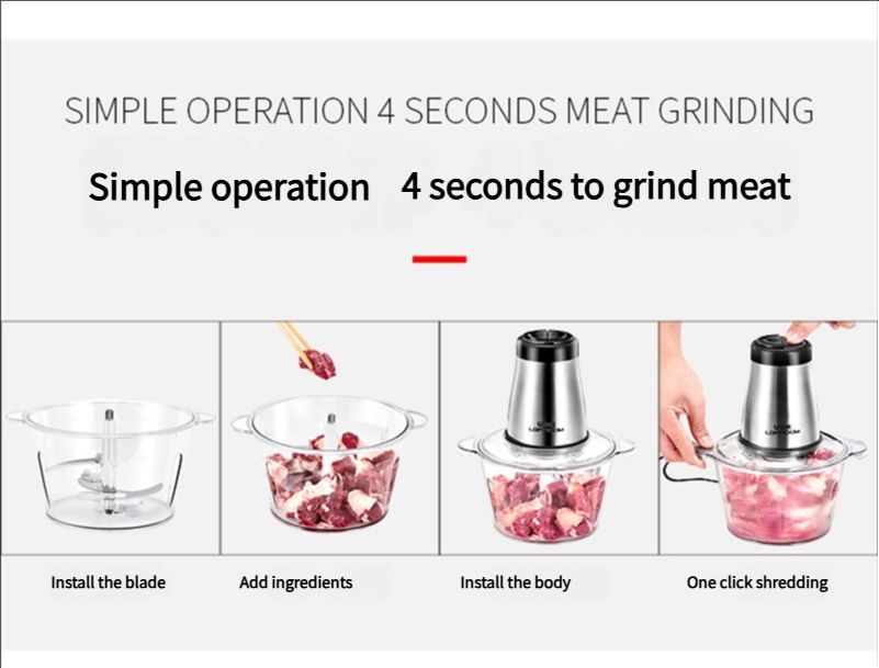 Meat grinder Watson 2 liter small meat grinder kitchen household electric cooking machine