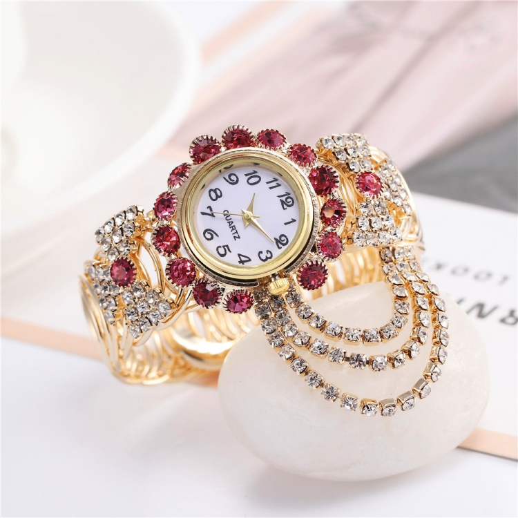 Wrist watch female jewelry Fashion trend lady watch Diamond insert number quartz Bracelet watch CRRSHOP women fashion trend present