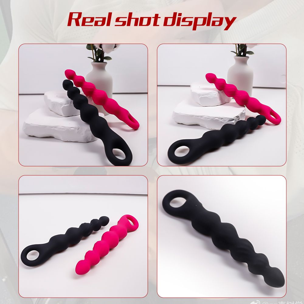 YY810 Anal Beads Sex Toys for Men, Anal Vibrator with Pull Ring Design Adult Toys Prostate Massager with 2 Powerful Motors & 12 Vibrating Modes, Male Sex Toys Dildo Anal Butt Plug for Men Women Couples