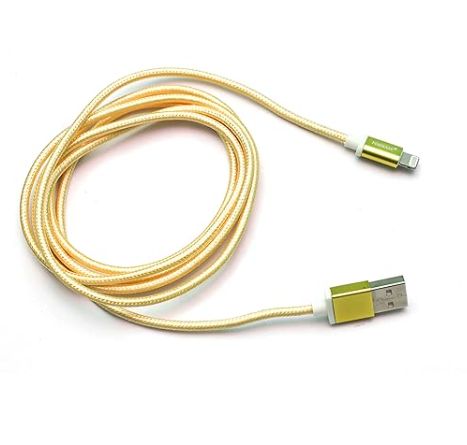 Super Durable Micro USB - iPhone charger Cable- Gold,1m