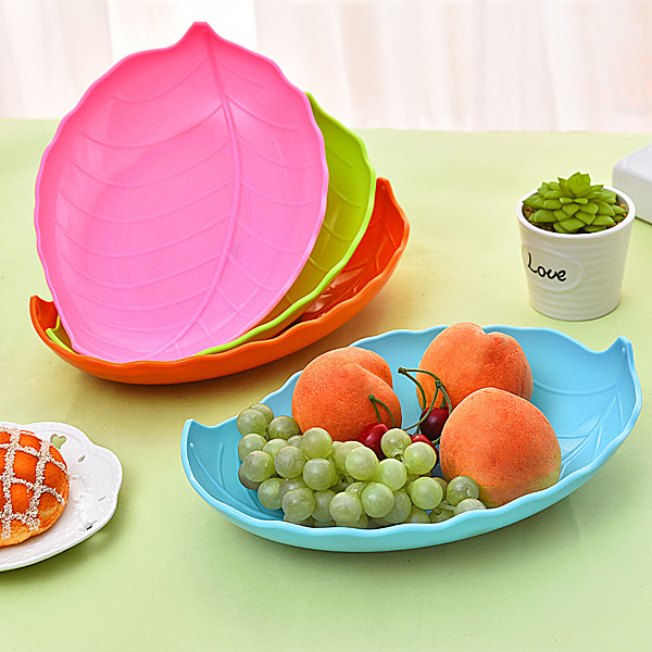 YY016#Fashion and creative imitation porcelain melamine leaf fruit plate leaf-shaped dried fruit plate snack candy plate