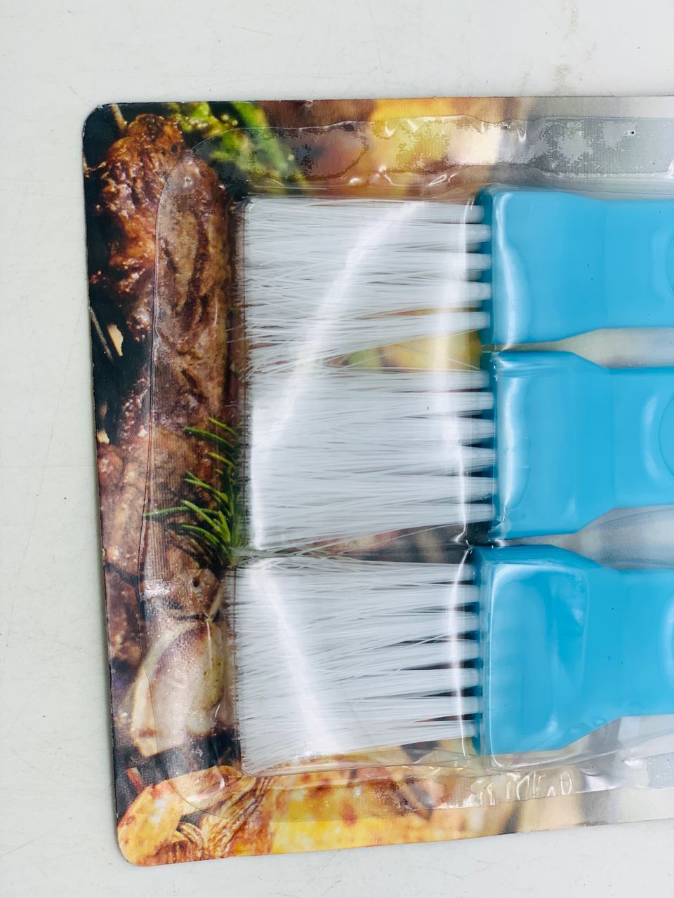 3pcs kitchen accessories pastry basting brush with plastic handle for BBQ Pizza Bread food oil basting