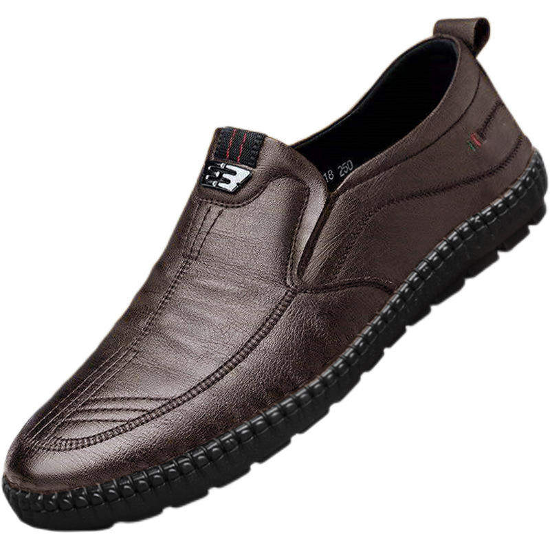 Men's Casual Shoes Soft Leather Bean Shoes Business Casual Shoes