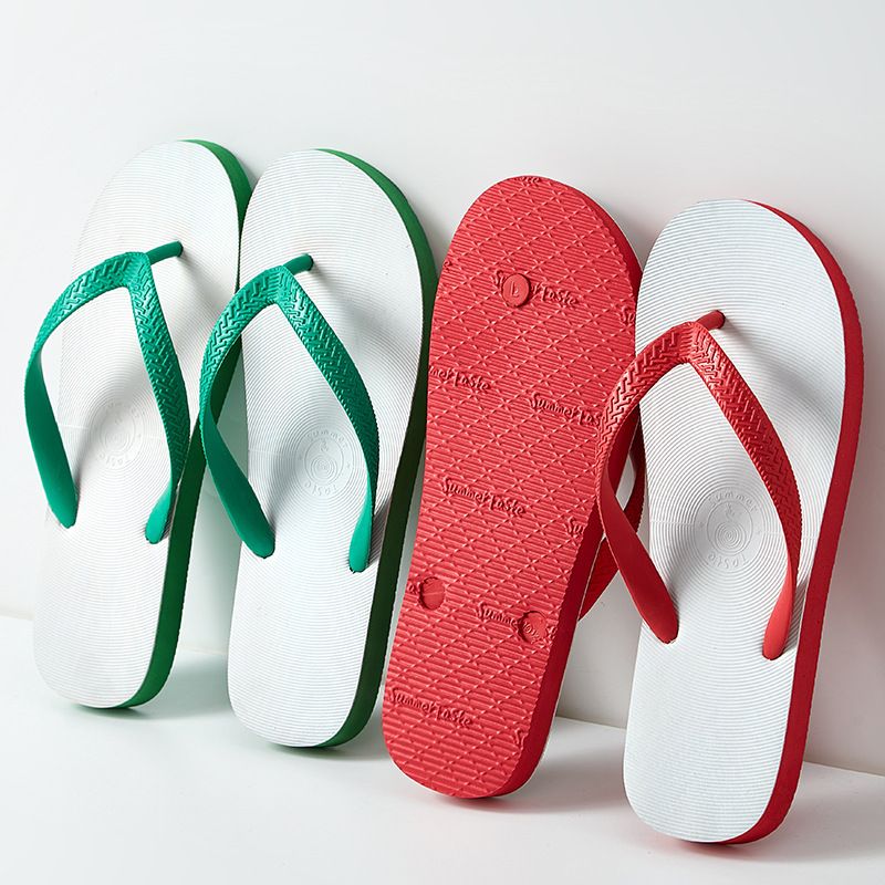 Flip-flops slippers Thailand summer beach outdoor leisure non-slip couple rubber wear-resistant flip-flops sandals 