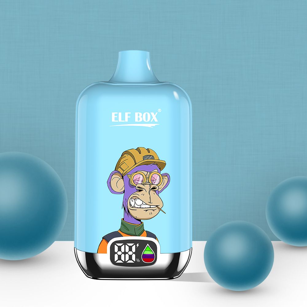 ELF BOX Digital 12000 1pcs/Box Beast rechargeable High Capacity Fruits Flavour Vape Pen - Ready To Puff And Go Electronic Cigarette Smoke Smoking Random 12000 Puffs