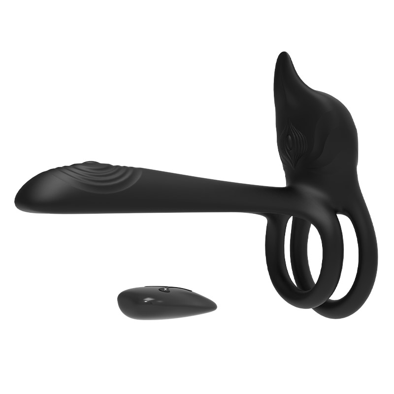 YY943 Vibrating Cock Ring, 3 in 1 Silicone Penis Ring with 10 Vibration Modes G-Spot & Clitoral Stimulator, Couple Vibrator Rechargeable Waterproof Adult Sex Toys with Remote Control for Men or Couples Play