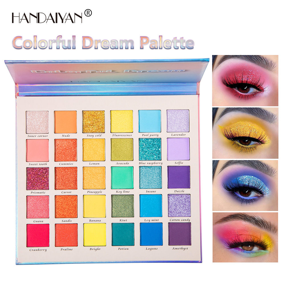 CRRshop free shipping hot selling Makeup female fashion trend personality 30 color high gloss eye shadow plate women girl best sell present