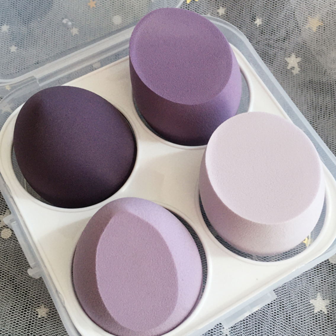 4pcs Set Makeup Blender Beauty Egg Set Gourd Water Drop Puff Makeup Puff Set Colorful Cushion Cosmestic Sponge Tool Wet and Dry Use