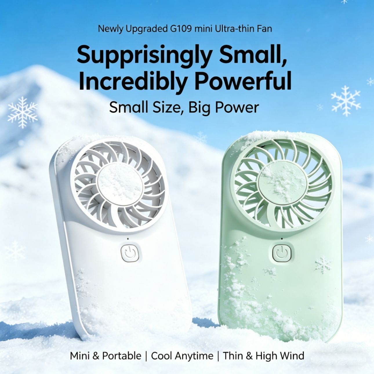 2026 New Arrival Mini Handheld Fan, Cute Compact Pocket Size Cooling Fan, High Appearance Portable Lightweight Air Cooler, USB Rechargeable Personal Small Fan For Outdoor Travel Daily Use