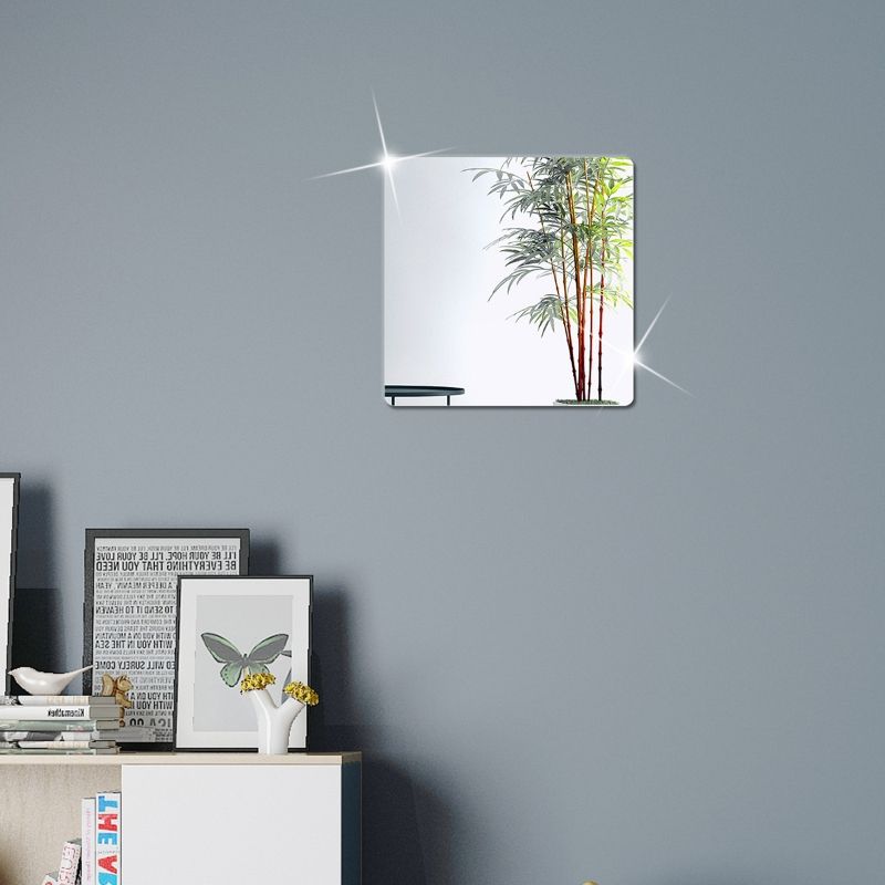 Unbreakable mirror 20*20cm,30*30cm Acrylic mirror wall stickers, self-adhesive full body mirrors, dressing mirror stickers CRRSHOP Wall stickable Soft mirror