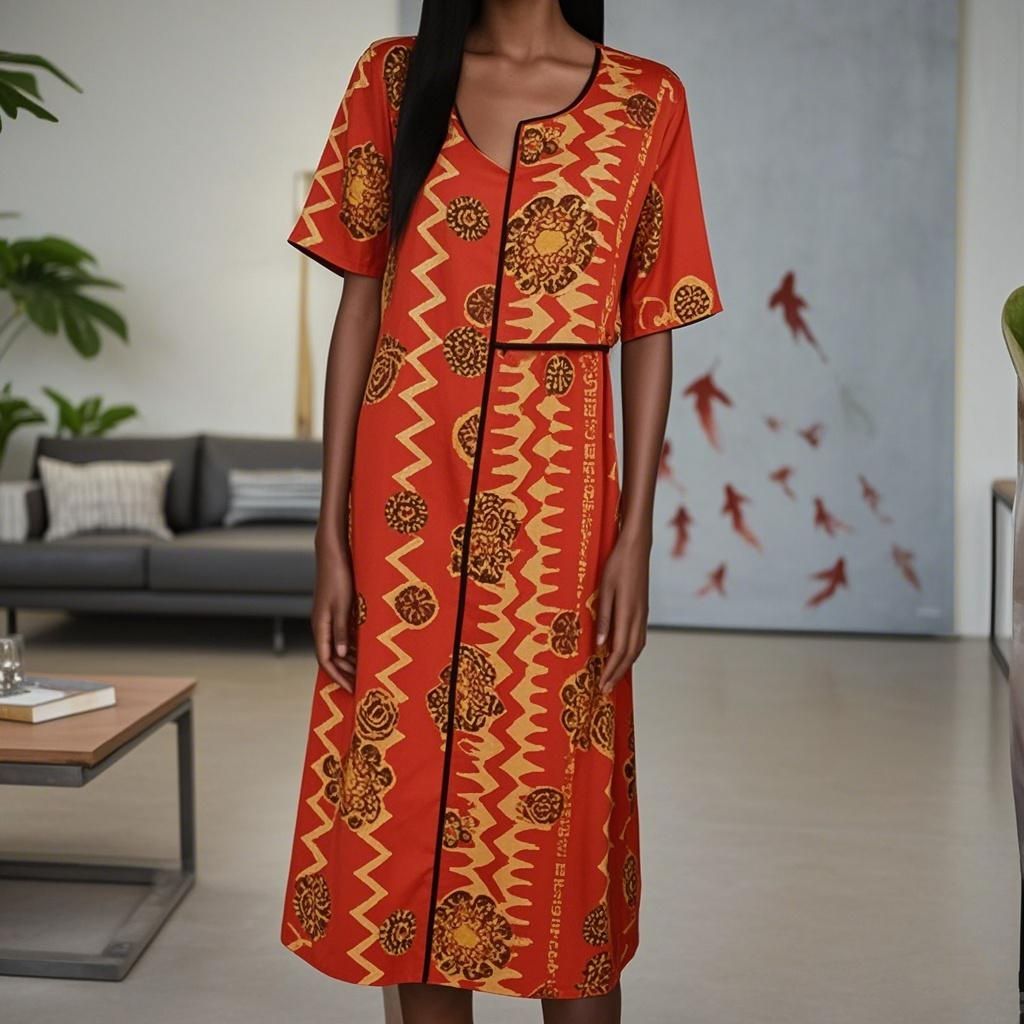 92% Silk Women Dress- Custom Digital Printing Women Dress
