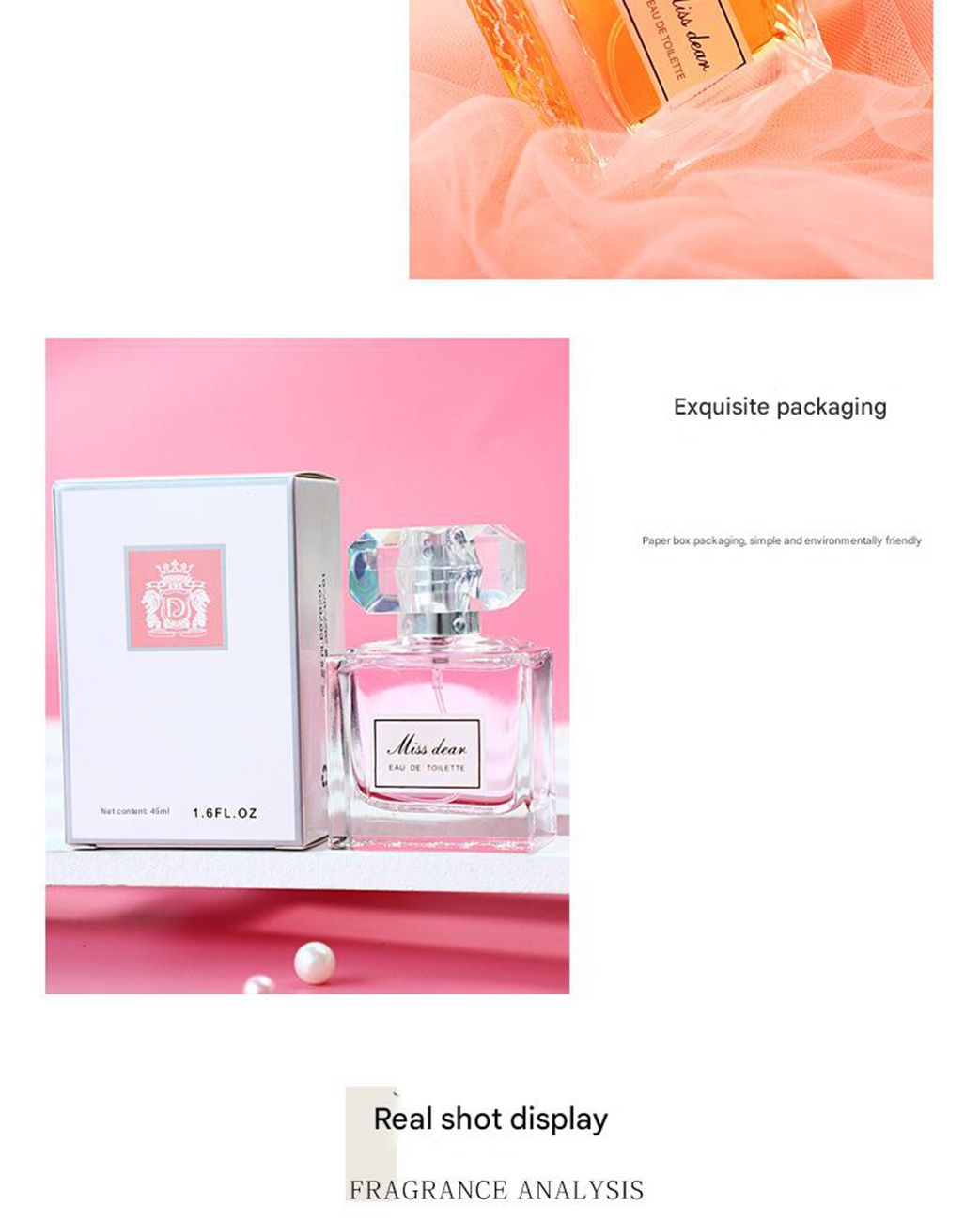 Miss Sweetheart women's perfume long-lasting light fragrance fresh 45ml