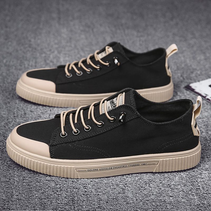 Low-top canvas shoes Breathable men's shoes fashion shoes 2024 spring new shoes all fashion board shoes Korean version of casual shoes HHH3