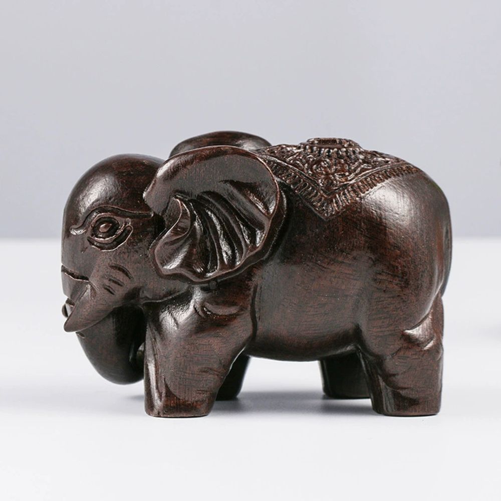 Lucky Elephant Handheld Wooden Craft Ornament