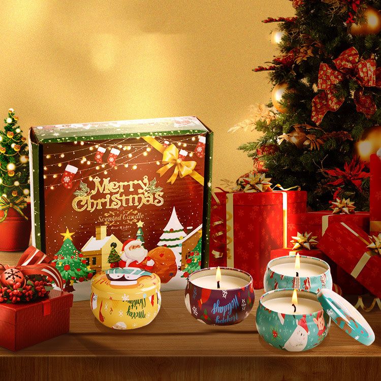HK-90231 Christmas Scented Candles Gifts Set for Women Aromatherapy Candles for Home Scented 2.5 OZ Soy Wax Jar Candle for Xmas Birthday
