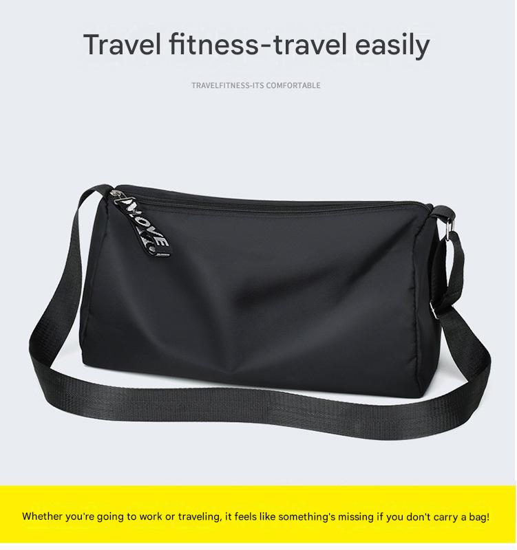 Unisex Single Shoulder Bag Men Crossbody Bag Women Travel Bag Casual Fitness Cylinder Bag Student Daily Sling Bag
