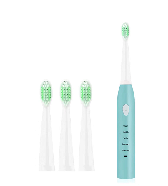 Powerful Ultrasonic Sonic Electric Toothbrush USB Charge Rechargeable Tooth Brushes Washable Electronic Whitening Teeth BrushLake Blue