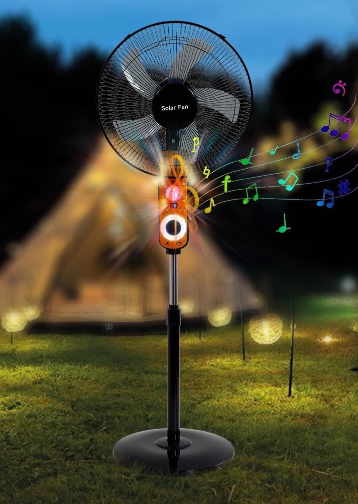 Rechargeable Music Lighting smart Solar Fan