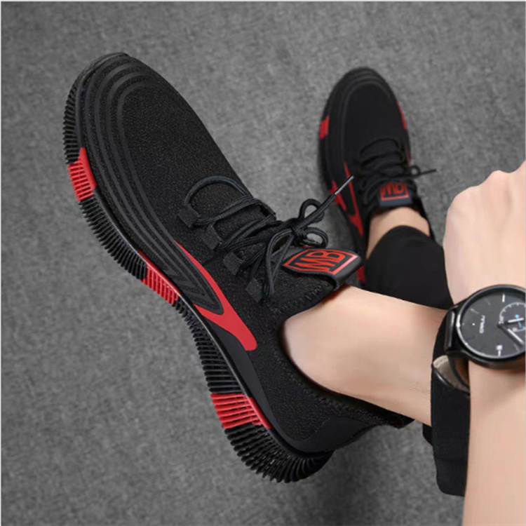 Shoes woven mesh Men sneakers breathable and comfortable men's shoes lace up casual shoes Close Size