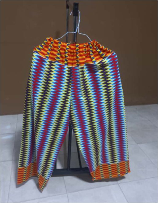 Style Pants Elastic Waist Soft Print Fabric Trousers-100% Cotton 
