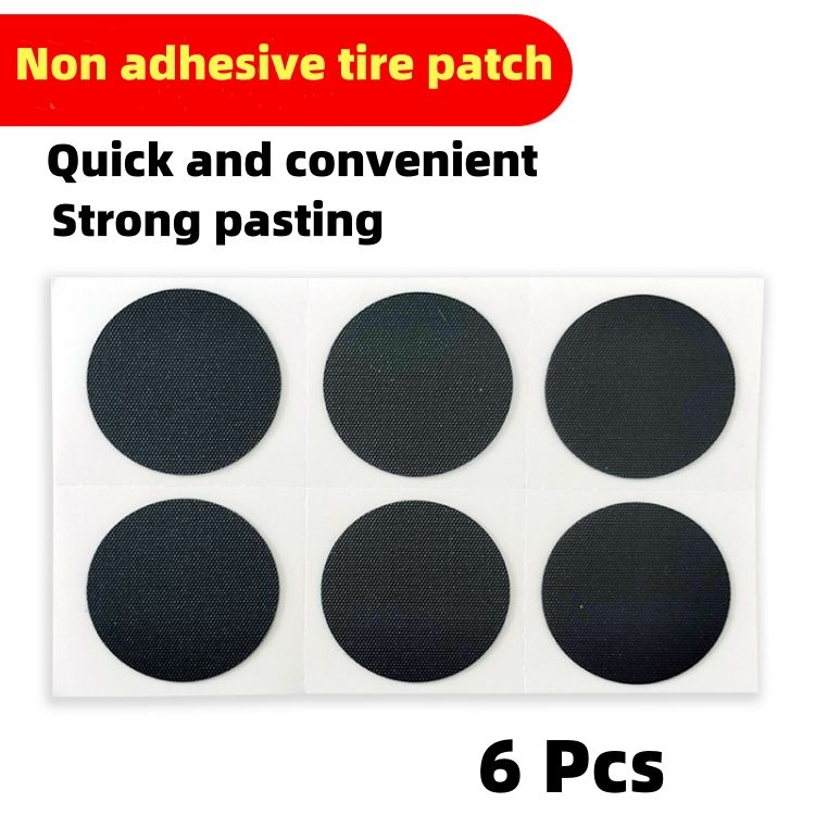 6 Pcs Bicycle motorcycle non adhesive tire patches Cold repair adhesive CRRSHOOP Portable tire patch Tool tire patch