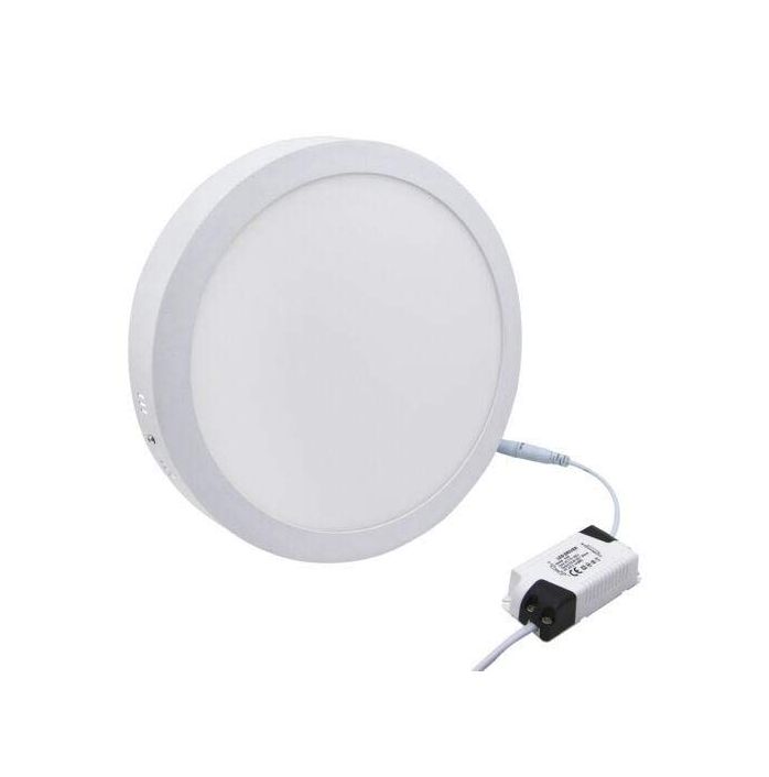 Surface mounted LED ceiling panel light round square LED panel light 24W 18W 6W - Suitable for Indoor, Residential, and Commercial Buildings - 6500K Cold White - Lamp Body Material: Durable PVC Plastic + Die Cast Aluminum