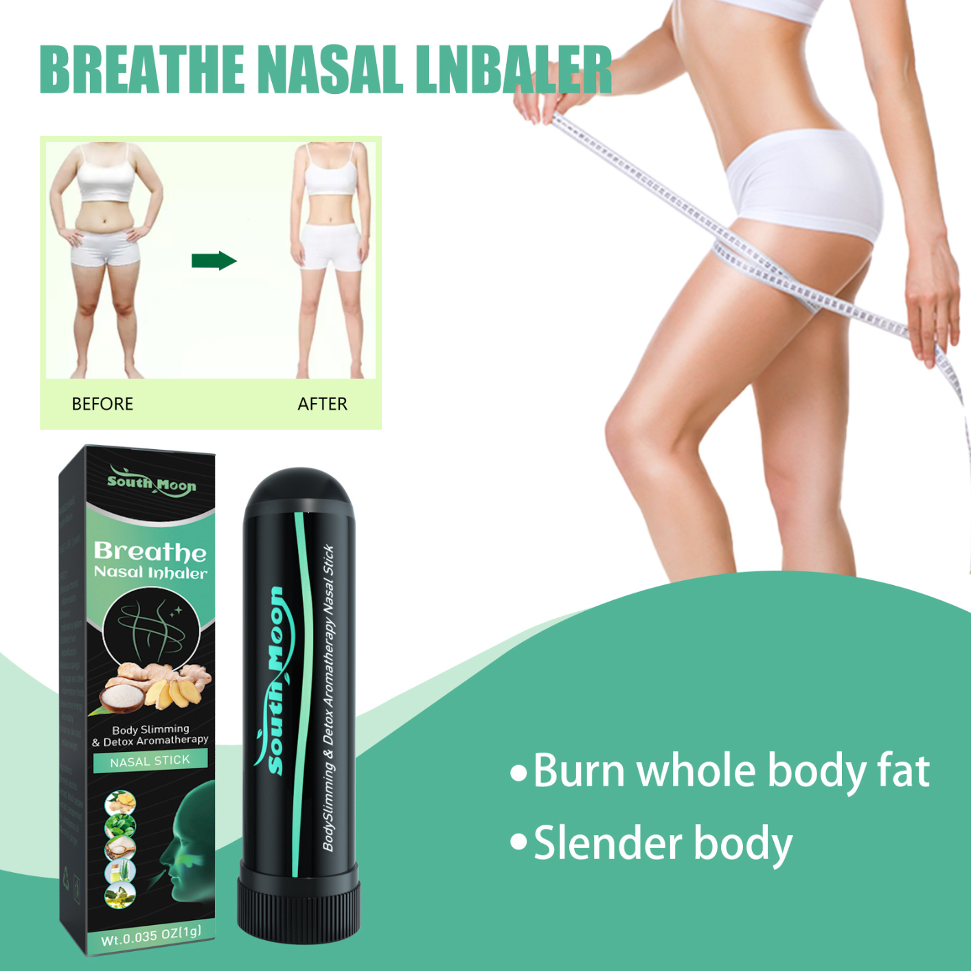 Aromatherapy Nasal Stick| Enhance Breathing + Boost Focus | Breathe Vapor Stick Provides Fresh Cooling Sensation 