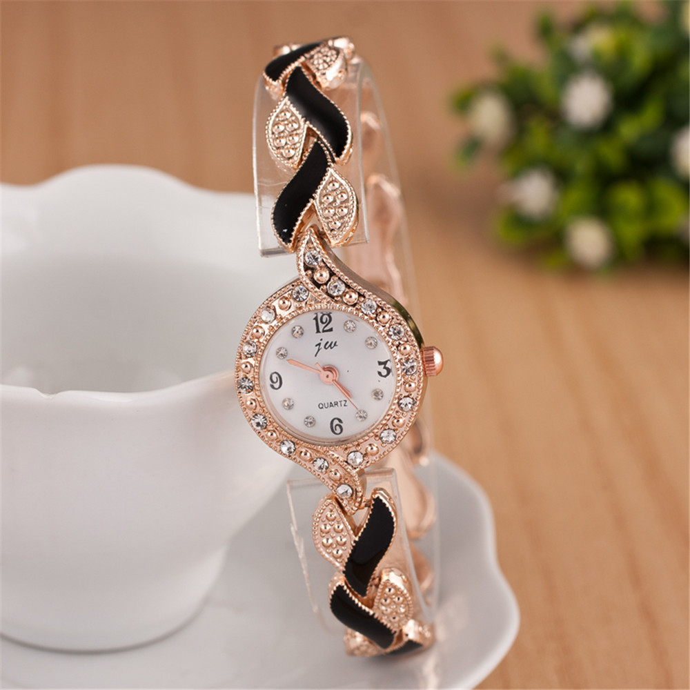 New Brand JW Bracelet Watches Women Luxury Crystal Dress Wristwatches Clock