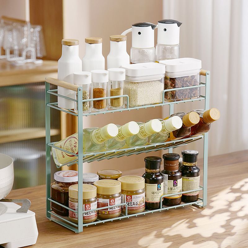 Furniture kitchen rack multifunctional household countertop multi-layer seasoning oil, salt, sauce and vinegar kitchen storage rack seasoning rack