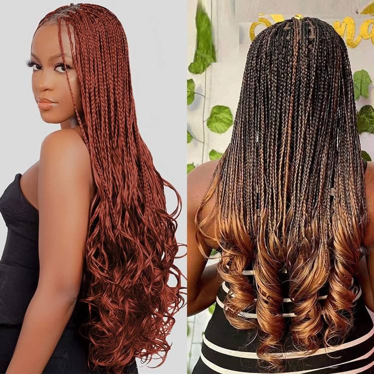 Wigs female French Curly hair Crochet needle weave Hair 2-piece set Curly hair Braid cauda equina big roll cauda equina CRRSHOP women beauty care hair dressing wig
