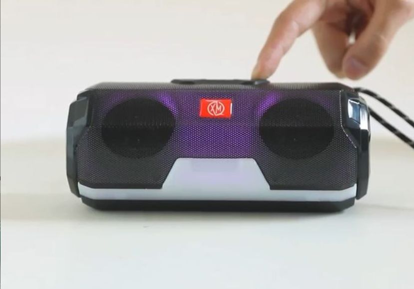 Portable wireless Bluetooth speaker with a long LED light speaker with support FM radio TF card and USB A006