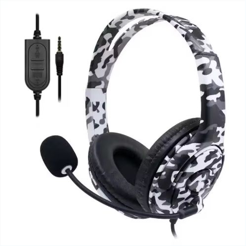 Wired Gaming Headset Headphones with Microphone for Playstation 4 Xbox PC Phone Laptop - Black White
