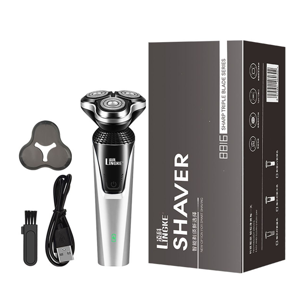 Electric Shavers for Men, Mens Electric Razors Cordless, Rechargeable Razor with Pop-up Trimmer, Portable Electric Shavers Waterproof IPX7, 3D Floating Head, USB Charging