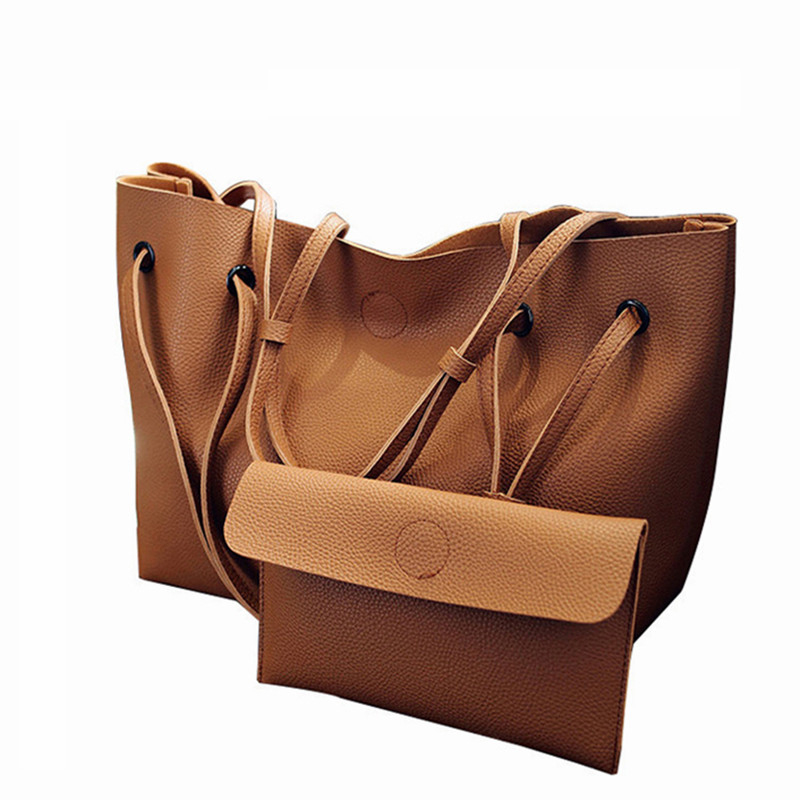 Soft Leather Women Bag Set Luxury Brand Fashion Designer Female Shoulder 