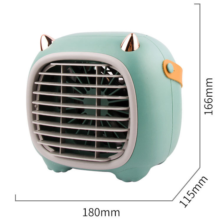 Portable desktop plus water spray cold air fan, multi-function USB charging fan, desk bedroom silent fan