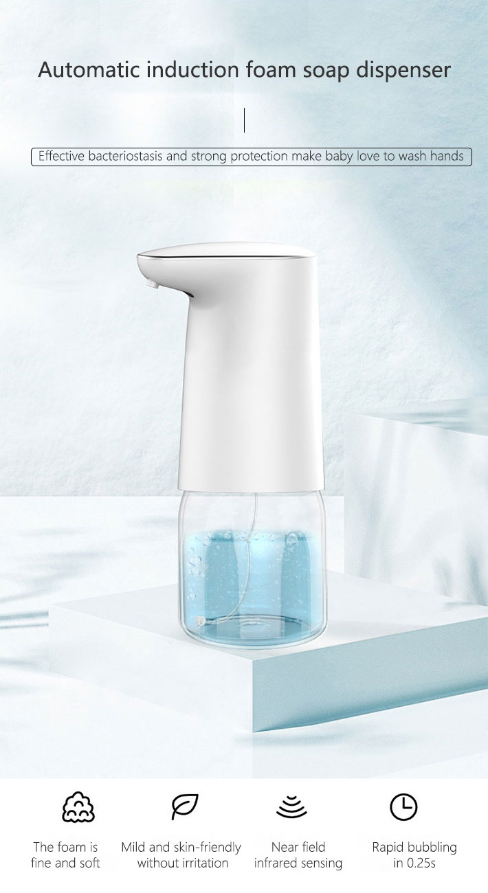 Automatic Soap Dispenser, 17Oz / 500ml Touchless Battery Operated Foaming Soap Dispenser, w/Adjustable Soap Dispensing Volume Control