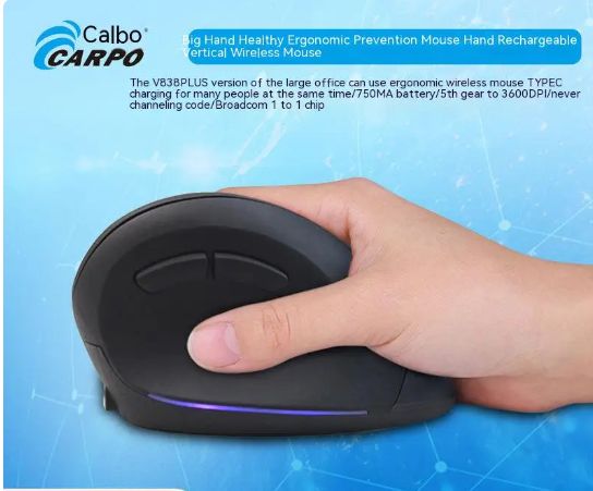 Computer Wireless Vertical Ergonomic PC Gaming Mouse Mice Wireless Right-Handed Mouse Ergonomic Wireless Vertical Mouse 6D